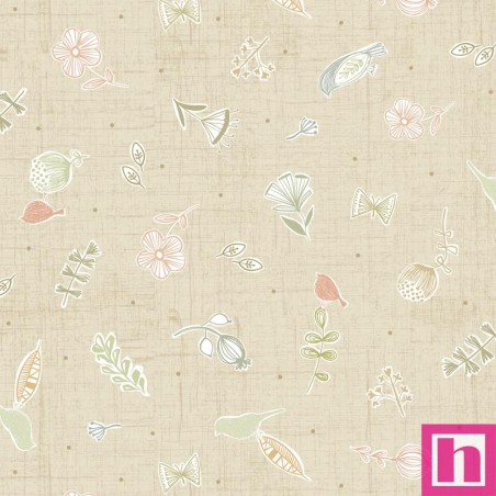P121-BIIN6467TAUPE PATCH. AMERICANO BREATHE IT IN (08) 110 CM. ALGODON 100% TOPO Venta en piezas de 7.00 M