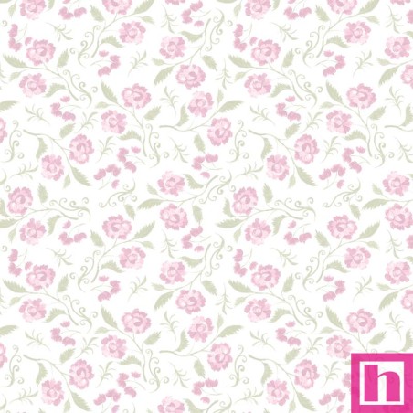 P121-CCHA6490WHITE PATCH. AMERICANO COQUETTE CHARM (13) 110 CM. ALGODON 100% BLANCO Venta en piezas de 7.00 M