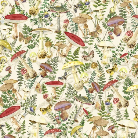 P121-FFLO6333EMU PATCH. AMERICANO FOREST FLOOR (01) 110 CM. ALGODON 100% CREMA Venta en piezas de 7.00 M