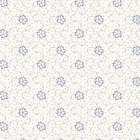 P121-ISAB6413EB PATCH. AMERICANO ISABELLA (07) 110 CM. ALGODON 100% CREMA/AZUL Venta en piezas de 7.00 M