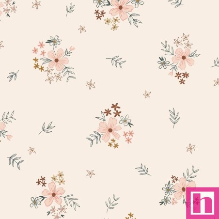 P121-MEAD6478ECRU PATCH. AMERICANO MEADOWLIGHT (02) 110 CM. ALGODON 100% CREMA Venta en piezas de 7.00 M