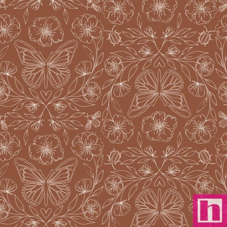 P121-MEAD6483RUST PATCH. AMERICANO MEADOWLIGHT (11) 110 CM. ALGODON 100% TEJA Venta en piezas de 7.00 M