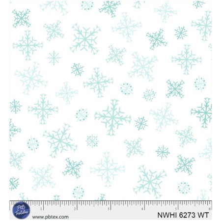 P121-NWHI6273WT PATCH. AMERICANO NUTCRACKER WHIMSY (11) 110 CM. ALGODON 100% BLANCO/TURQUESA Venta en piezas de 7.00 M