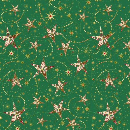 P121-TTRE6319G PATCH. AMERICANO TURNOWSKY TREASURES (09) 110 CM. ALGODON 100% VERDE Venta en piezas de 7.00 M