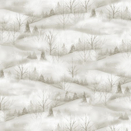 P121-WISO6234LS PATCH. AMERICANO WINTER SONG (02) 110 CM. ALGODON 100% NIEVE Venta en piezas de 7.00 M
