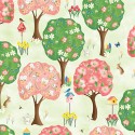 P133-14970-44 PATCH. AMERICANO ENCHANTED SPRING (07) 110 CM. ALGODON 100% VERDE Venta en piezas de 6.80 M