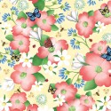 P133-14976-33 PATCH. AMERICANO ENCHANTED SPRING (02) 110 CM. ALGODON 100% AMARILLO Venta en piezas de 6.80 M
