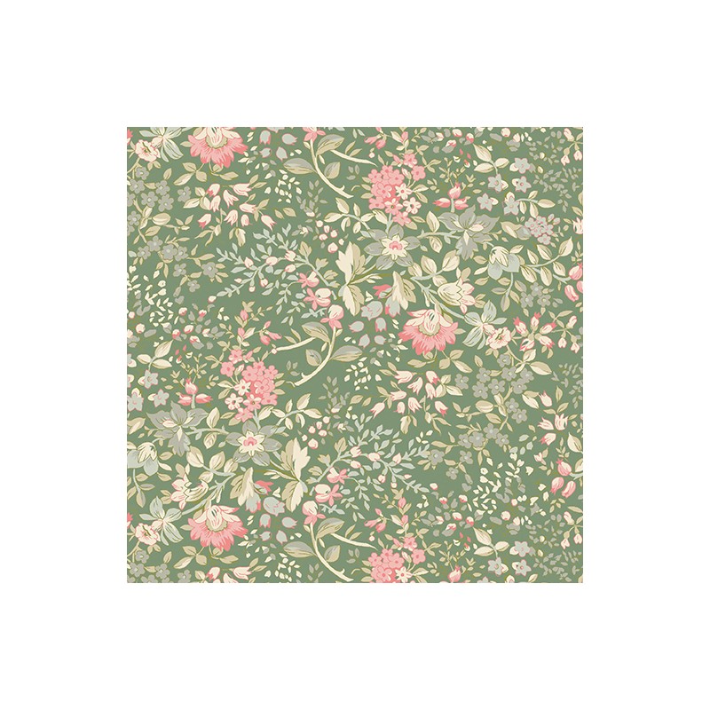 P133-16651-44 PATCH. AMERICANO BELOVED (10) 110 CM. ALGODON 100% VERDE Venta en piezas de 6.80 M