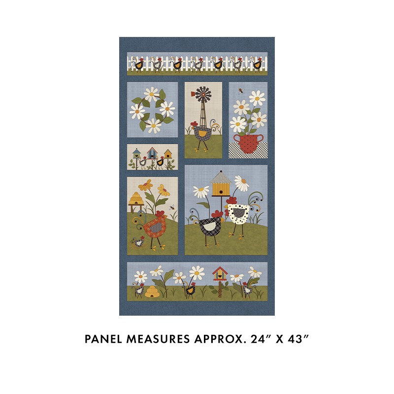 P133-16752-55 PATCH. AMERICANO PRAIRIE CHICKS (01) PANEL 60X110 CM. ALGODON 100% MULTI Venta en piezas de 6.80 M