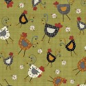 P133-16754-44 PATCH. AMERICANO PRAIRIE CHICKS (02) 110 CM. ALGODON 100% VERDE Venta en piezas de 6.80 M