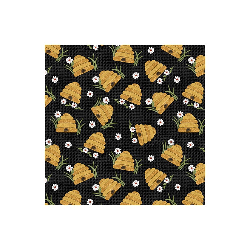 P133-16755-12 PATCH. AMERICANO PRAIRIE CHICKS (12) 110 CM. ALGODON 100% NEGRO Venta en piezas de 6.80 M