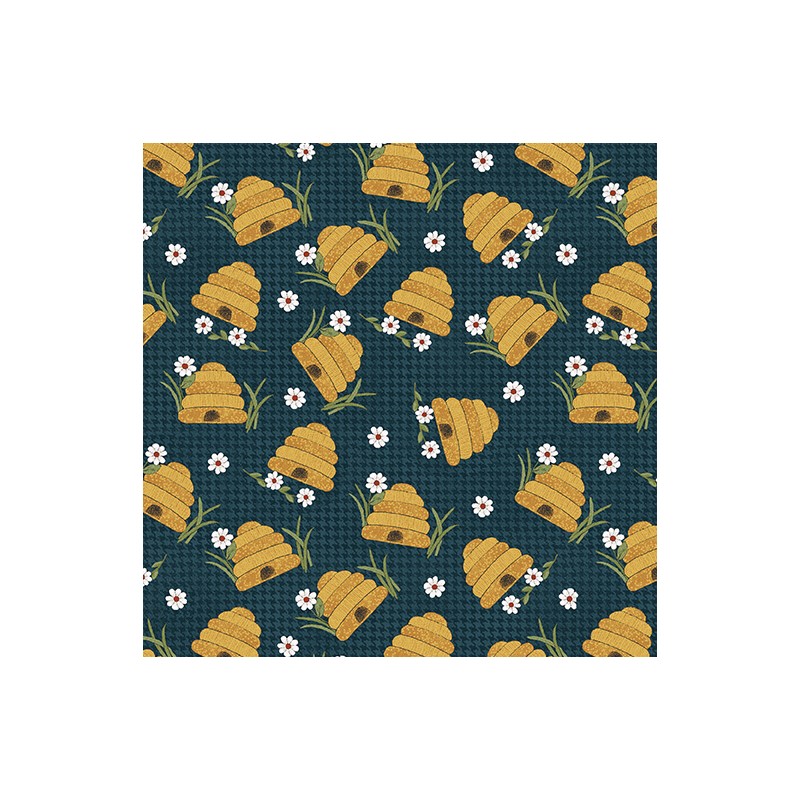 P133-16755-56 PATCH. AMERICANO PRAIRIE CHICKS (09) 110 CM. ALGODON 100% AZUL Venta en piezas de 6.80 M