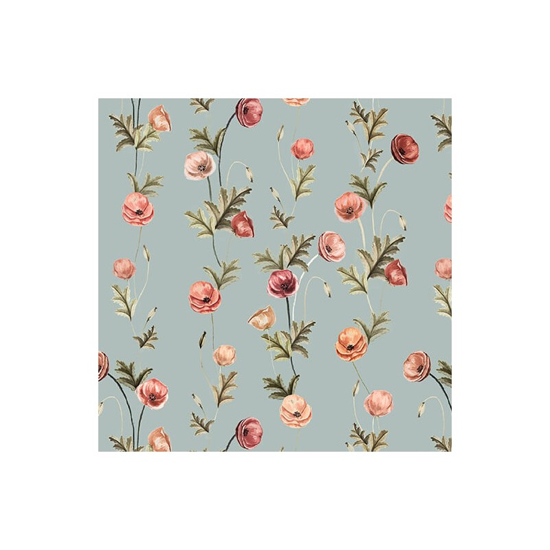 P133-16760-81 PATCH. AMERICANO GARDEN OF AFFECTION (13) 110 CM. ALGODON 100% MENTA Venta en piezas de 6.80 M