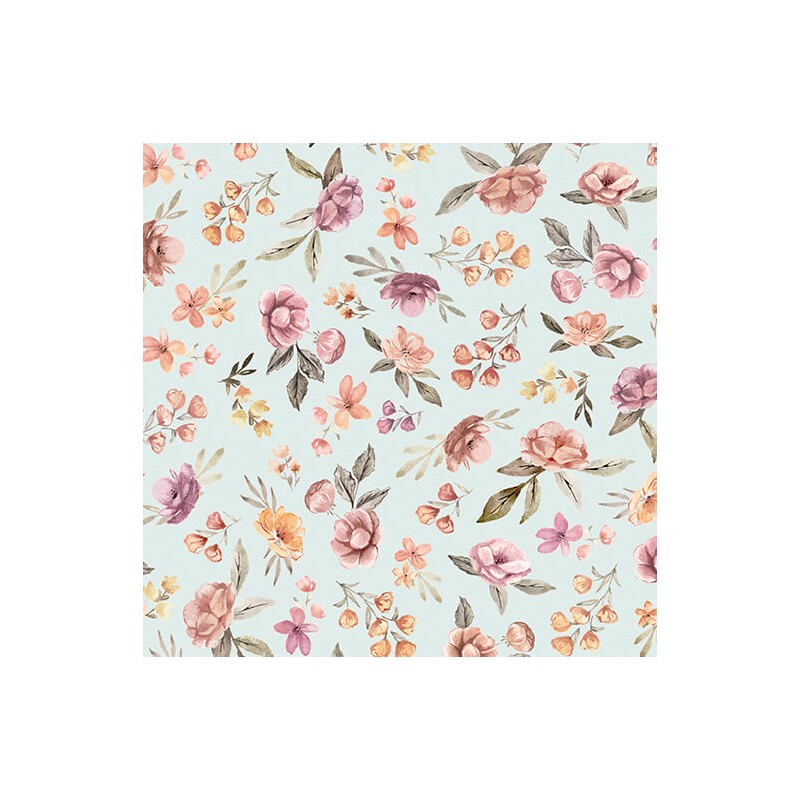 P133-16761-05 PATCH. AMERICANO GARDEN OF AFFECTION (11) 110 CM. ALGODON 100% CIELO Venta en piezas de 6.80 M
