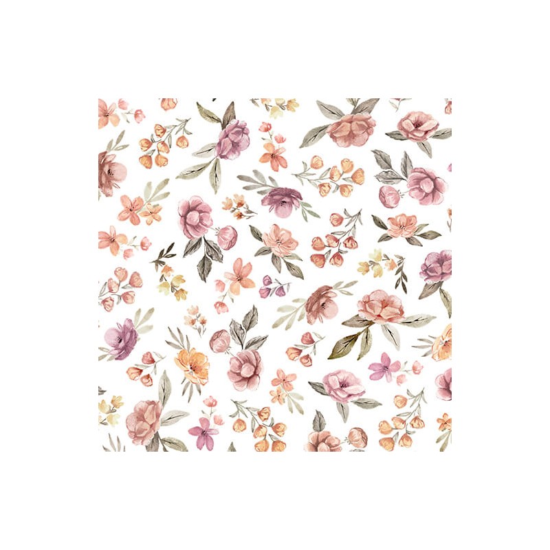 P133-16761-09 PATCH. AMERICANO GARDEN OF AFFECTION (04) 110 CM. ALGODON 100% BLANCO Venta en piezas de 6.80 M