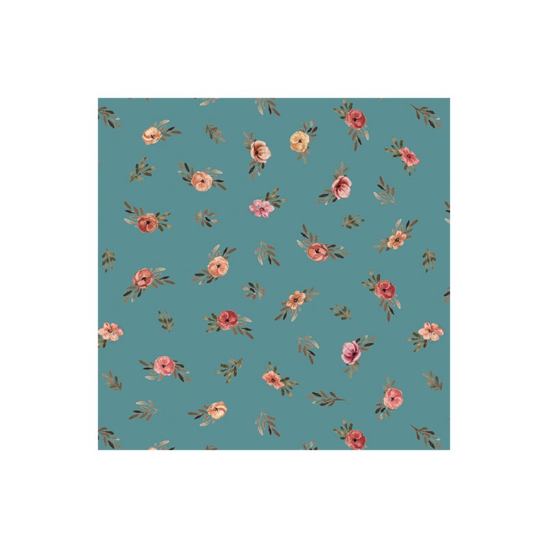 P133-16763-85 PATCH. AMERICANO GARDEN OF AFFECTION (12) 110 CM. ALGODON 100% AGUA Venta en piezas de 6.80 M