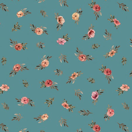P133-16763-85 PATCH. AMERICANO GARDEN OF AFFECTION (12) 110 CM. ALGODON 100% AGUA Venta en piezas de 6.80 M