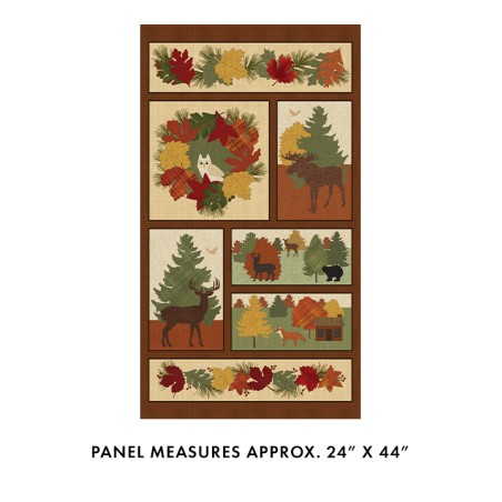 P133-16777-99 PATCH. AMERICANO A WALK IN THE FOREST (01) PANEL 60X110 CM. ALGODON 100% MULTI Venta en piezas de 6.80 M