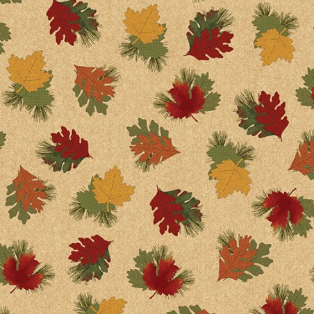 P133-16778-30 PATCH. AMERICANO A WALK IN THE FOREST (03) 110 CM. ALGODON 100% MIEL/MULTI Venta en piezas de 6.80 M