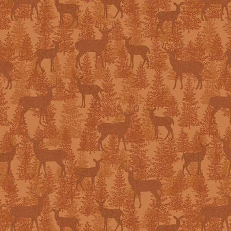 P133-16780-38 PATCH. AMERICANO A WALK IN THE FOREST (08) 110 CM. ALGODON 100% TERRACOTA Venta en piezas de 6.80 M
