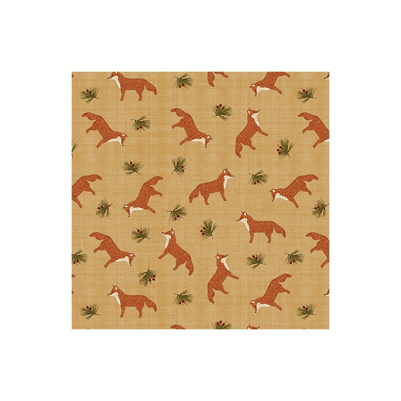P133-16781-72 PATCH. AMERICANO A WALK IN THE FOREST (04) 110 CM. ALGODON 100% CAMEL Venta en piezas de 6.80 M