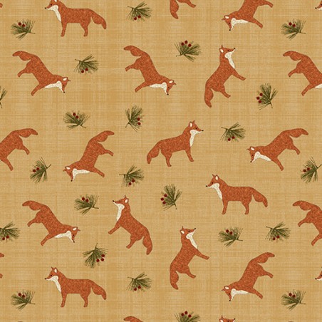 P133-16781-72 PATCH. AMERICANO A WALK IN THE FOREST (04) 110 CM. ALGODON 100% CAMEL Venta en piezas de 6.80 M