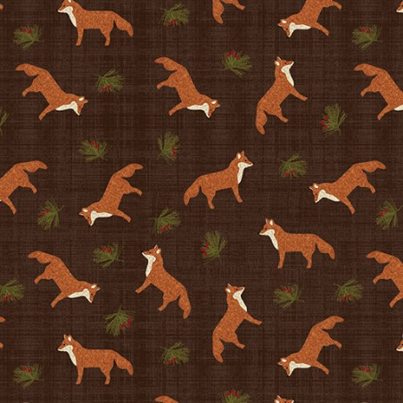 P133-16781-77 PATCH. AMERICANO A WALK IN THE FOREST (14) 110 CM. ALGODON 100% MARRON Venta en piezas de 6.80 M