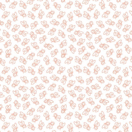 P133-16812-91 PATCH. AMERICANO MONTGOMERY: MOUNTAIN CHARM (16) 110 CM. ALGODON 100% BLANCO/MELOCOTON Venta en piezas de 6.80 M