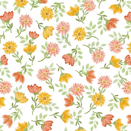 P133-16813-25 PATCH. AMERICANO MONTGOMERY: MOUNTAIN CHARM (03) 110 CM. ALGODON 100% BLANCO/ROSA Venta en piezas de 6.80 M