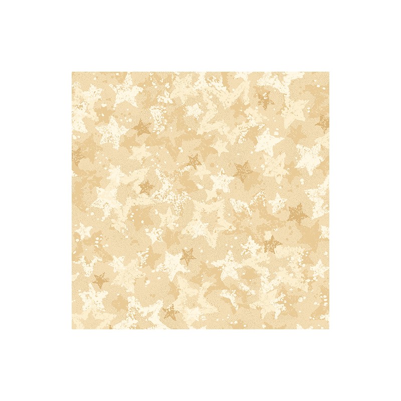 P133-17058W-07 PATCH. AMERICANO STAR OF WONDER, STAR OF LIGHT(05) 270 CM. ALGODON 100% CREMA Venta en piezas de 6.80 M