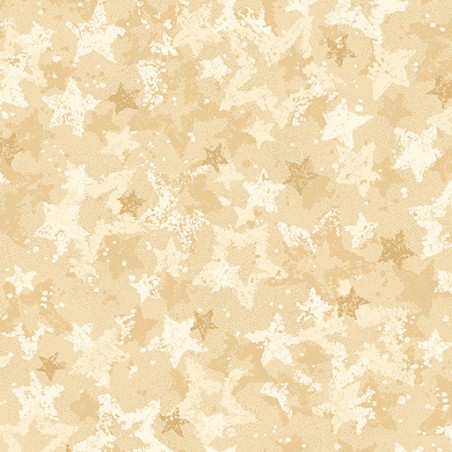 P133-17058W-07 PATCH. AMERICANO STAR OF WONDER, STAR OF LIGHT(05) 270 CM. ALGODON 100% CREMA Venta en piezas de 6.80 M