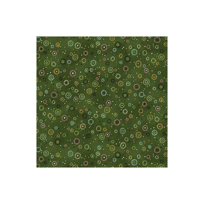 P133-17063-40 PATCH. AMERICANO STAR OF WONDER, STAR OF LIGHT (20) 110 CM. ALGODON 100% VERDE Venta en piezas de 6.80 M