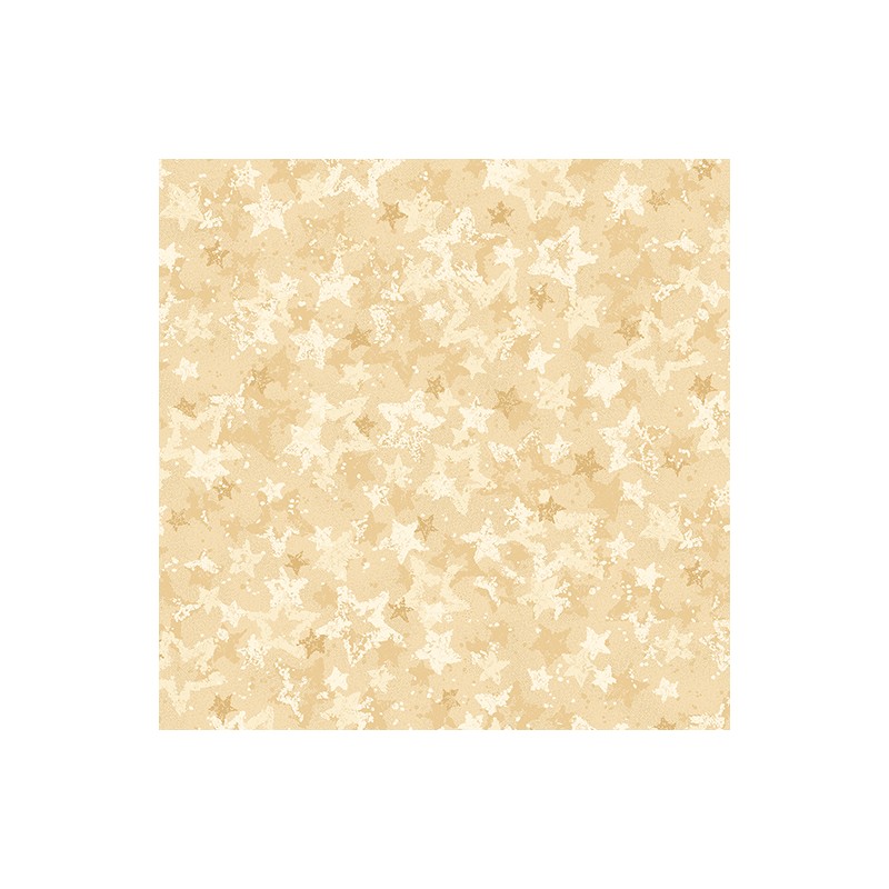 P133-17064-07 PATCH. AMERICANO STAR OF WONDER, STAR OF LIGHT (11) 110 CM. ALGODON 100% CREMA Venta en piezas de 6.80 M