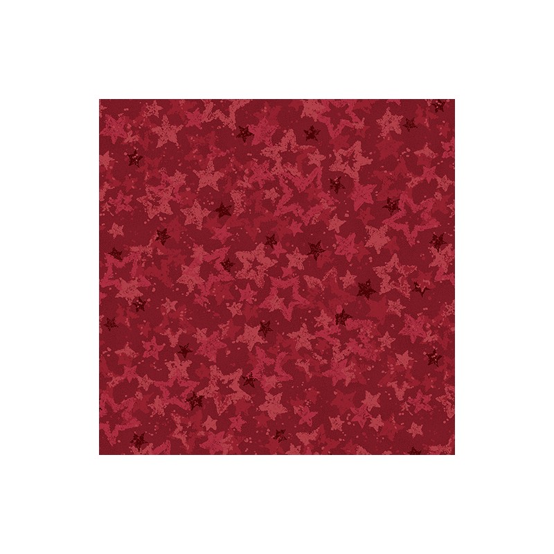 P133-17064-10 PATCH. AMERICANO STAR OF WONDER, STAR OF LIGHT (02) 110 CM. ALGODON 100% ROJO Venta en piezas de 6.80 M