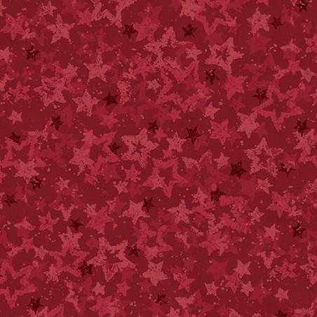 P133-17064-10 PATCH. AMERICANO STAR OF WONDER, STAR OF LIGHT (02) 110 CM. ALGODON 100% ROJO Venta en piezas de 6.80 M
