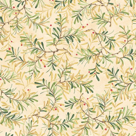 P133-17274-07 PATCH. AMERICANO 12 DAYS OF CHRISTMAS (12) 110 CM. ALGODON 100% CREMA Venta en piezas de 6.80 M