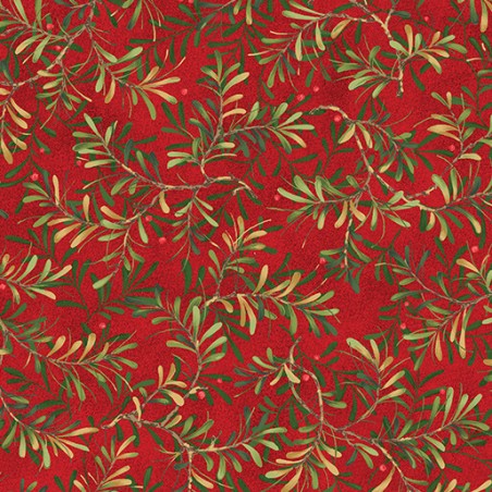 P133-17274-10 PATCH. AMERICANO 12 DAYS OF CHRISTMAS (06) 110 CM. ALGODON 100% ROJO Venta en piezas de 6.80 M