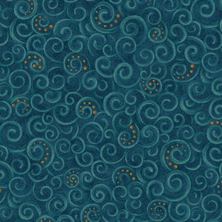 P133-17275-11 PATCH. AMERICANO 12 DAYS OF CHRISTMAS (22) 110 CM. ALGODON 100% AZUL Venta en piezas de 6.80 M