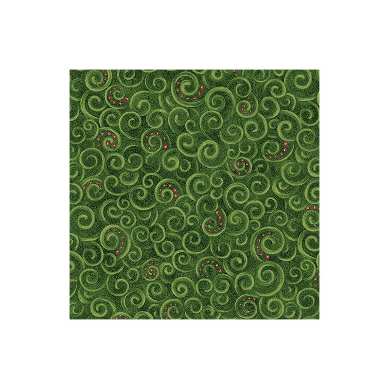 P133-17275-40 PATCH. AMERICANO 12 DAYS OF CHRISTMAS (17) 110 CM. ALGODON 100% VERDE Venta en piezas de 6.80 M