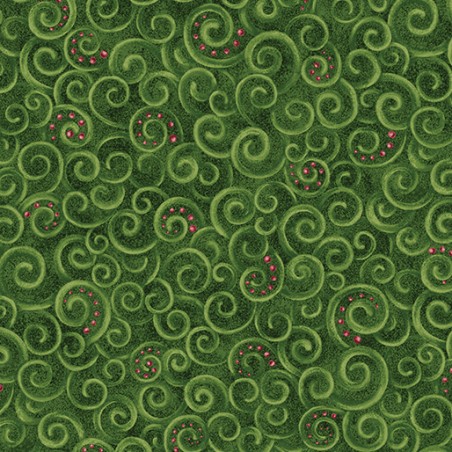 P133-17275-40 PATCH. AMERICANO 12 DAYS OF CHRISTMAS (17) 110 CM. ALGODON 100% VERDE Venta en piezas de 6.80 M