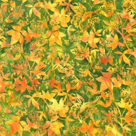 P135-SRK-23939-42 PATCH. AMERICANO ASPEN - BATIKS (13) 110 CM. ALGODON 100% HOJA Venta en piezas de 7.00 M