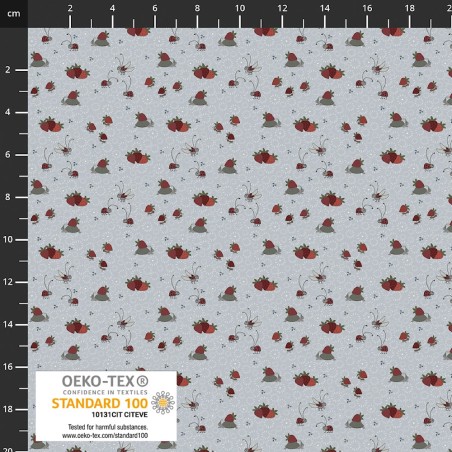 P137-4504-297 PATCH.AMERICANO STRAWBERRY MISCHIEF (09) 110 CM. ALGODON 100% CIELO Venta en piezas de 6.00 M