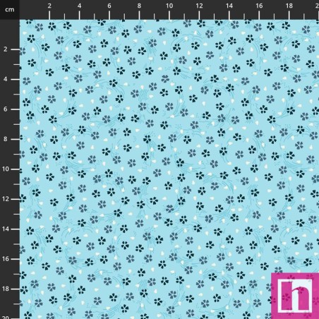 P137-4504-313 PATCH.AMERICANO BLUE BEGINNING (03) 110 CM. ALGODON 100% AZUL Venta en piezas de 6.00 M