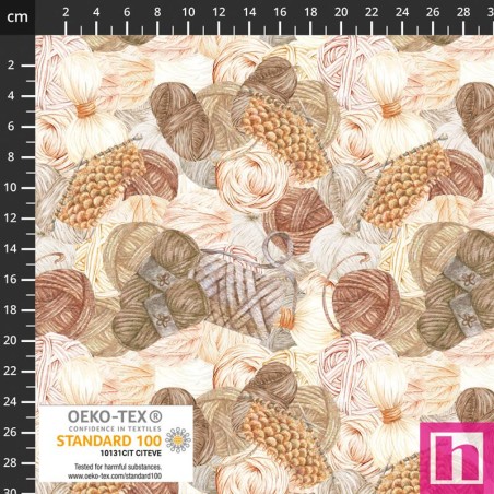 P137-4504-340 PATCH.AMERICANO POINTELLA KNIT (11) 110 CM. ALGODON 100% BEIG Venta en piezas de 6.00 M