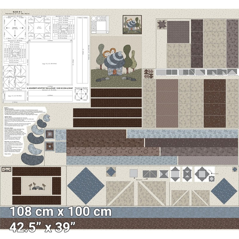 P137-4505-308 PATCH.AMERICANO CUP CAKE QUILT (01) PANEL 108X100 CM. ALGODON 100% MULTI Venta en piezas de 6.00 M