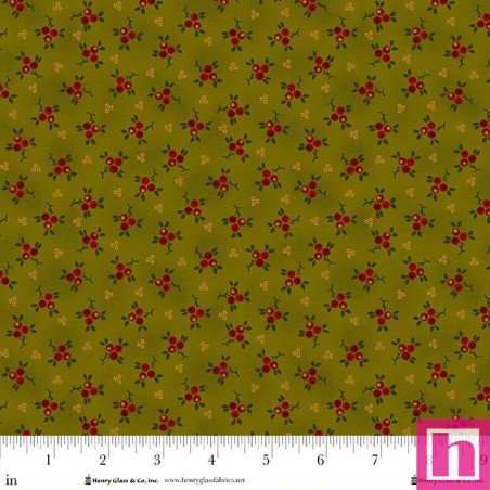 P140-987-66 PATCH. AMERICANO BAUBLES AND BALSAM (04) 110 CM. ALGODON 100% VERDE Venta en piezas de 7.00 M