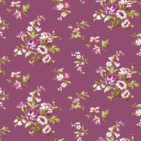 P17-MAS11052-V PATCH. AMERICANO VERANDA (07) 110 CM. ALGODON 100% CIRUELA Venta en piezas de 7.00 M