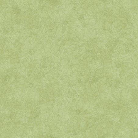 P17-MASQB11240-G PATCH. AMERICANO FINE LINE FLORAL 108 (06) 270 CM. ALGODON 100% VERDE Venta en piezas de 7.00 M