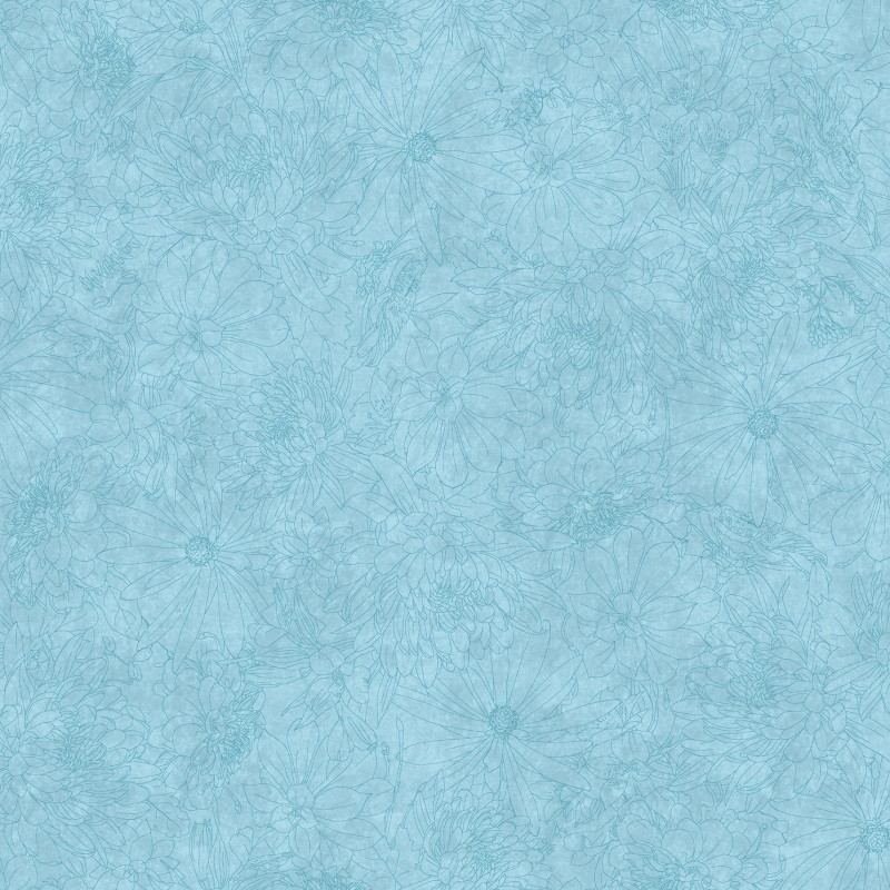 P17-MASQB11240-Q PATCH. AMERICANO FINE LINE FLORAL 108 (05) 270 CM. ALGODON 100% TURQUESA Venta en piezas de 7.00 M