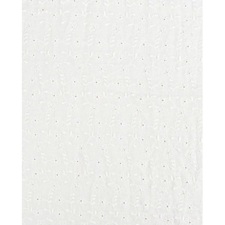 P69-5998-50 BATISTA BORDADA PALERMO (01) 1.30 M.-100 GR/M2 - ALGODON 100% BLANCO Venta en piezas de 6.00 M